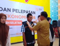 BPS Aceh Selatan Canangkan dan Lepaskan Petugas Sensus Ekonomi 2026
