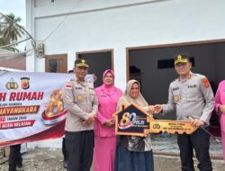 Sambut HUT Bhayangkara, Merida Terima Bantuan Bedah Rumah dari Polres Aceh Selatan